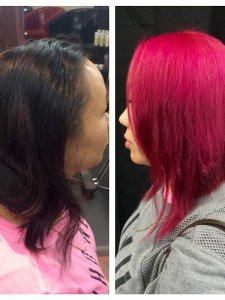 pink hair by becky