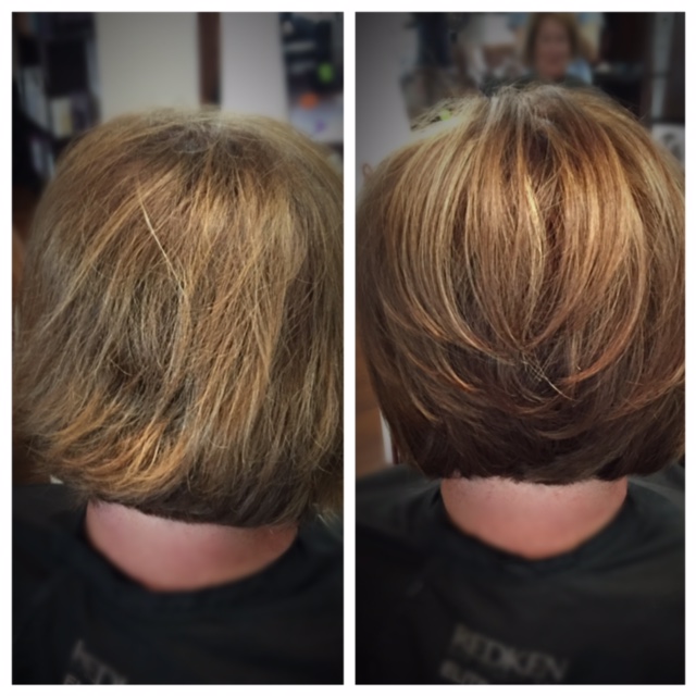 before and after by Lauren at Gore Salon