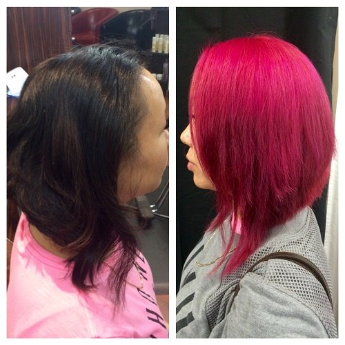 pink hair by becky